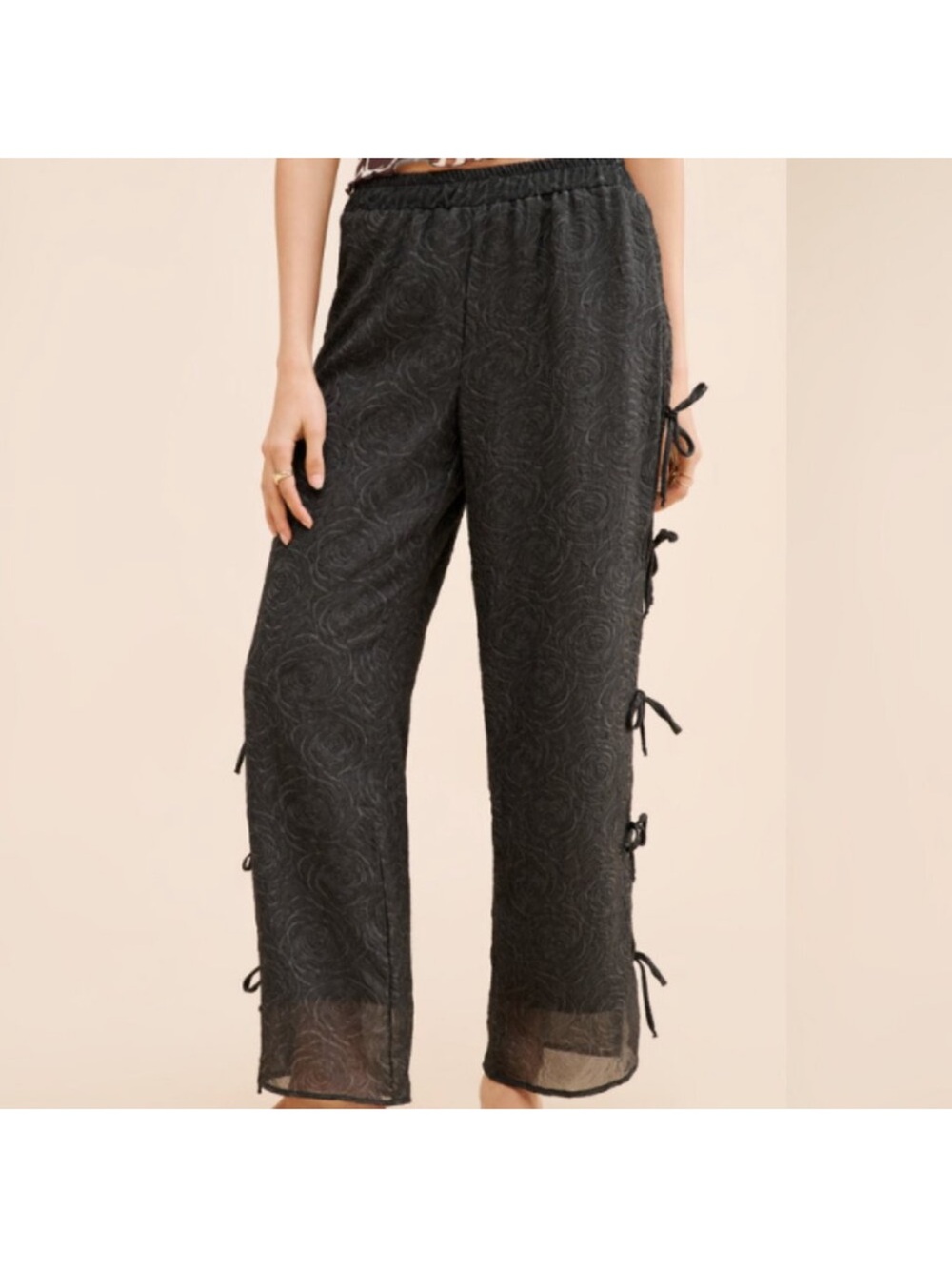 LISA SAYS GAH Evelyn Tie Side Pants Large
